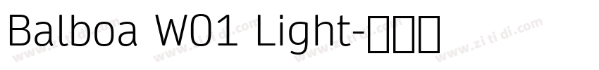 Balboa W01 Light字体转换